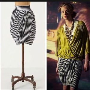 Anthropologie Lil Geometry in Motion striped skirt